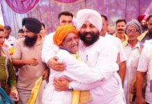 श्री आनंदपुर साहिब हलके में गूंजा भगवंत मान दोबारा का नारा